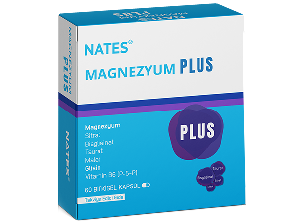 nates magnezyum plus, magnezyum 4lü kombinasyon, egepharma, nates, vitapure ilaç