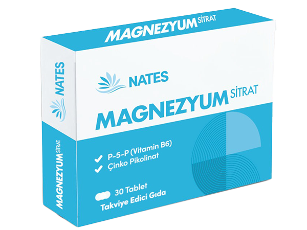 nates magnezyum sitrat, magnezyum tablet, nates, egepharma, vitapure ilaç